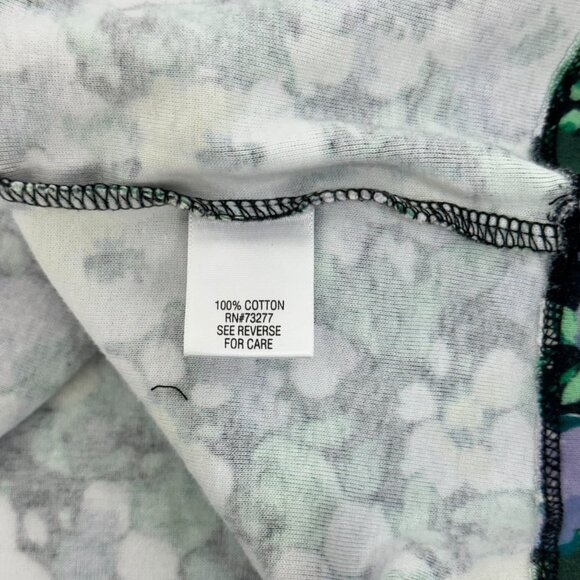Croft & Barrow Womens Green Floral Square Neck Top SZ 2X Soft Stretchy Cotton - Picture 3 of 10